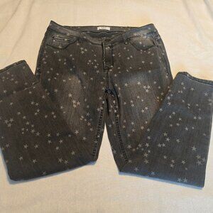 Kensie Jeans Wash Grey Star Cut Off Jeans Frayed Hem GUC MSRP NEW $68 sz 10/30 M